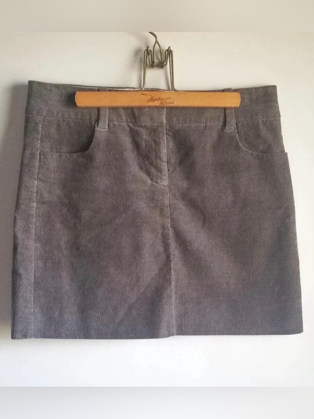J. Crew Gray Corduroy Mini Skirt Size 2